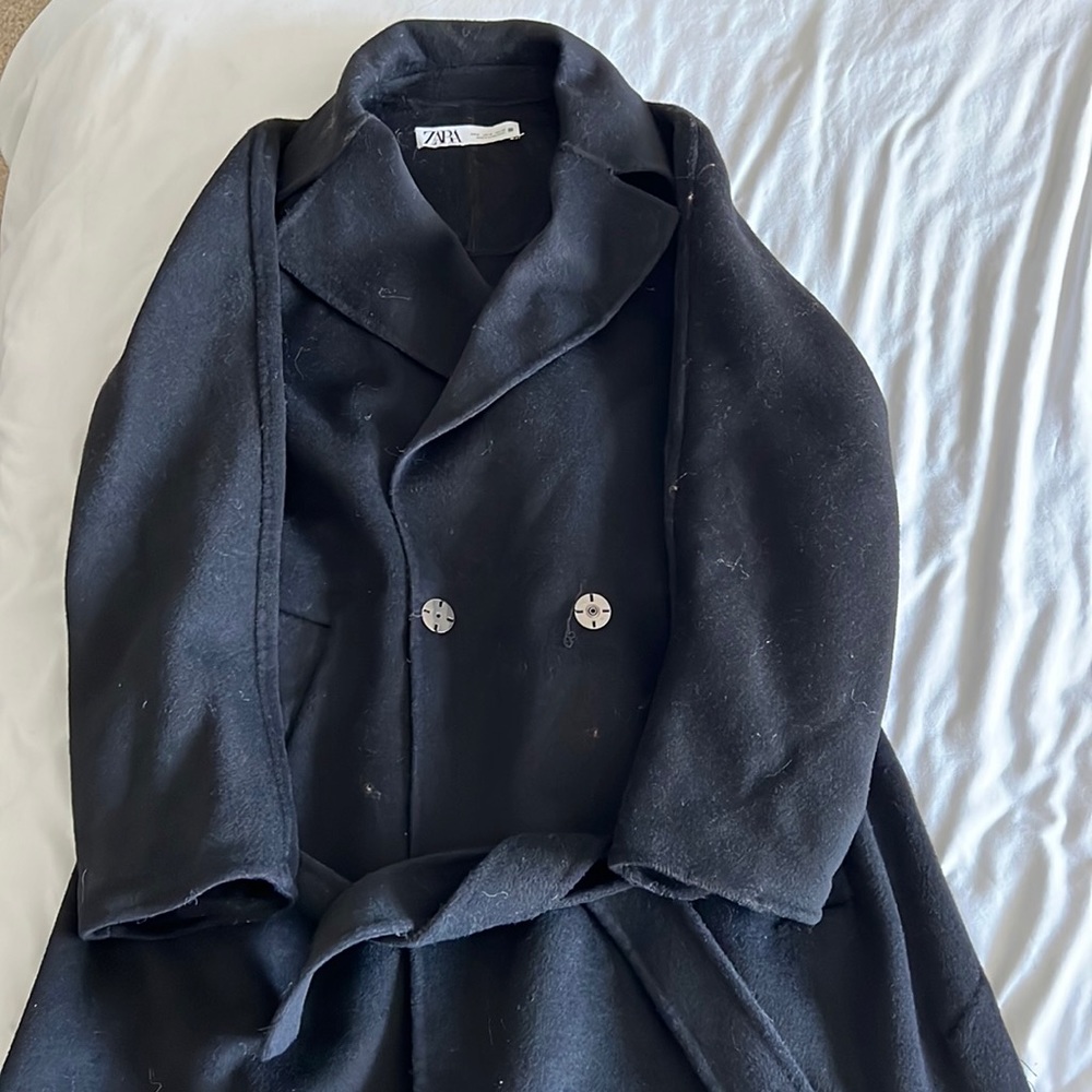 Zara Oversized Belted Long Coat